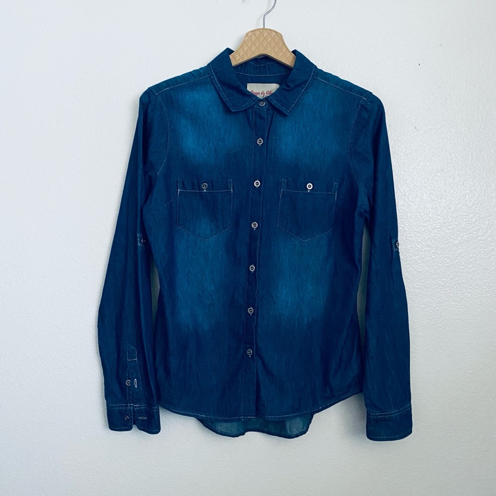 Women's Classic Blue Button Down Shirt